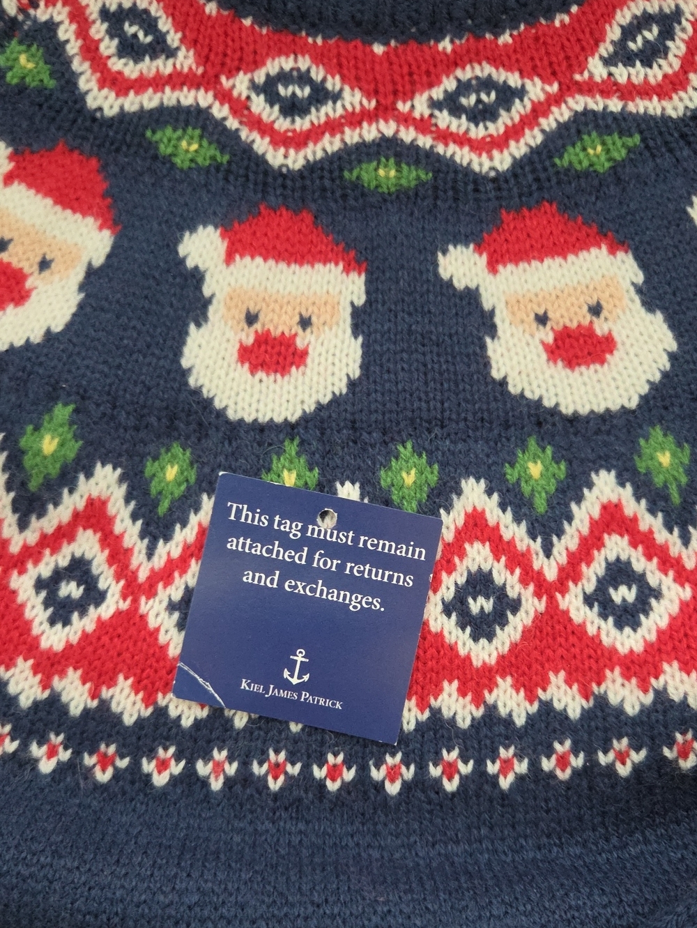 KIEL JAMES PATRICK COZY CABIN SWEATERS RARE SANTA SWEATER CHRISTMAS FAIR ISLE XS - Picture 8 of 11